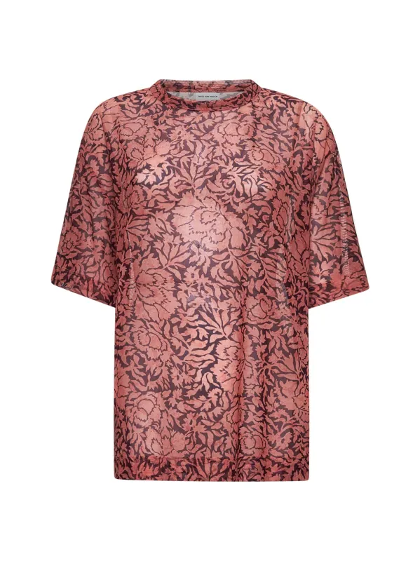 Pink Mesh Printed T-Shirt sold by Lord & Taylor
