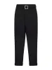 Black Wool Gabardine Belted Trousers sold by Lord & Taylor