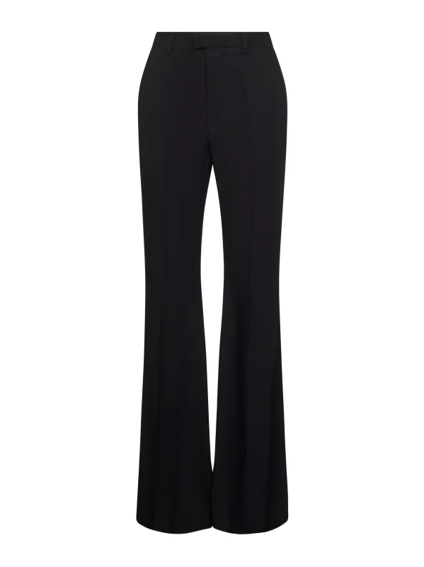 Black Fluid Viscose Flared Trousers sold by Lord & Taylor