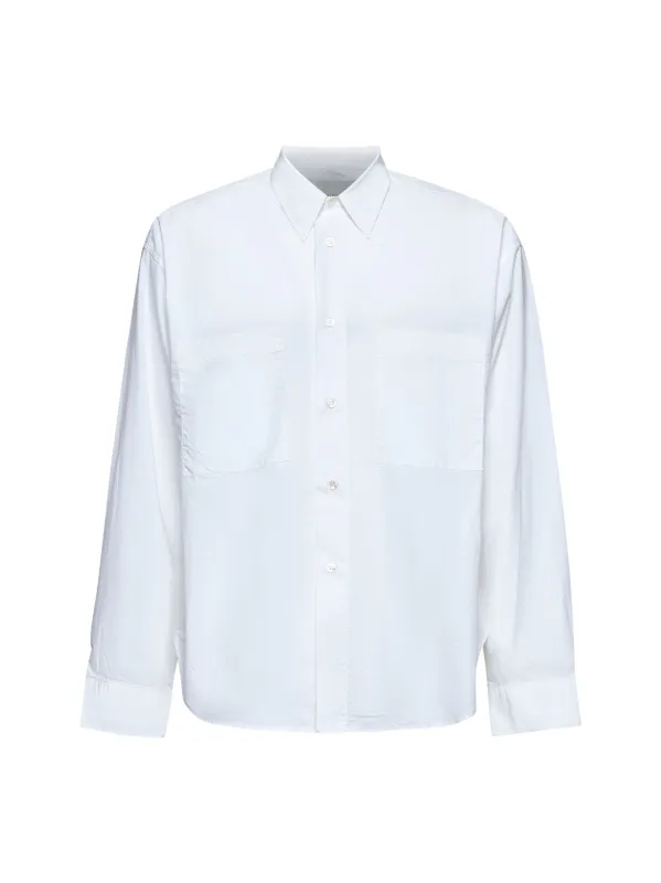White Poplin Salin Shirt sold by Lord & Taylor