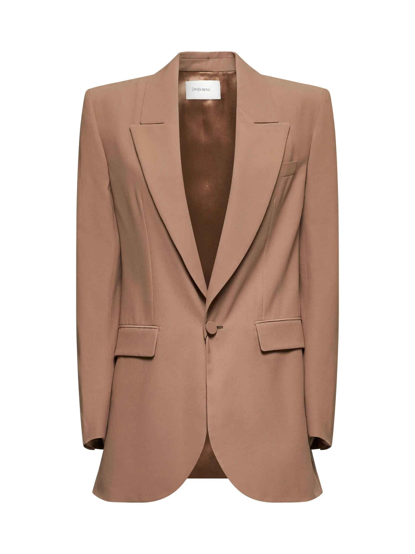 Beige silk crêpe blazer sold by Lord & Taylor