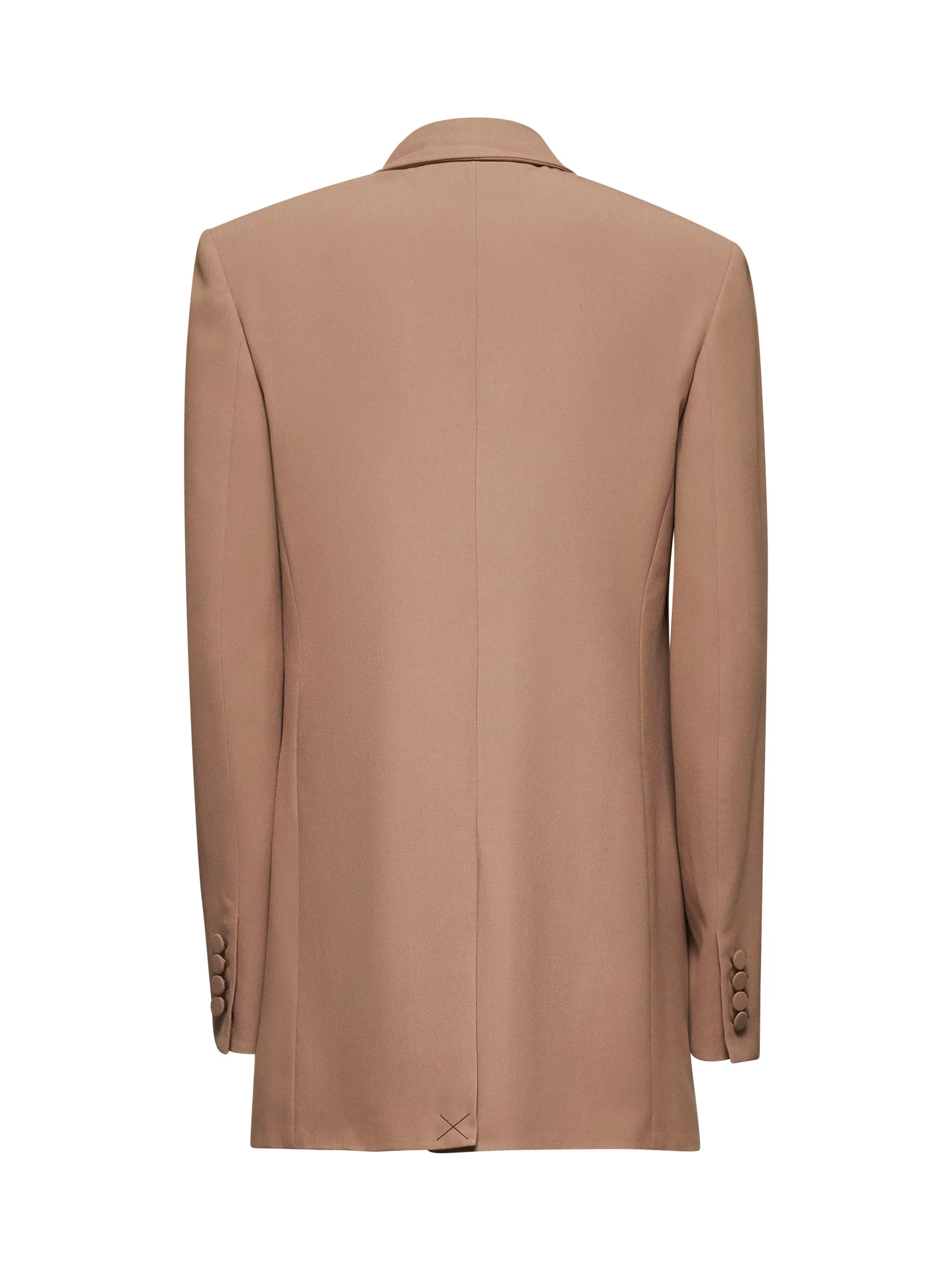 Beige silk crêpe blazer sold by Lord & Taylor product image thumbnail 2