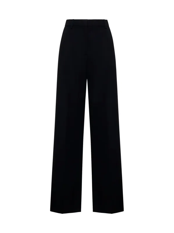 Valentino Black Virgin Wool Trousers sold by Lord & Taylor