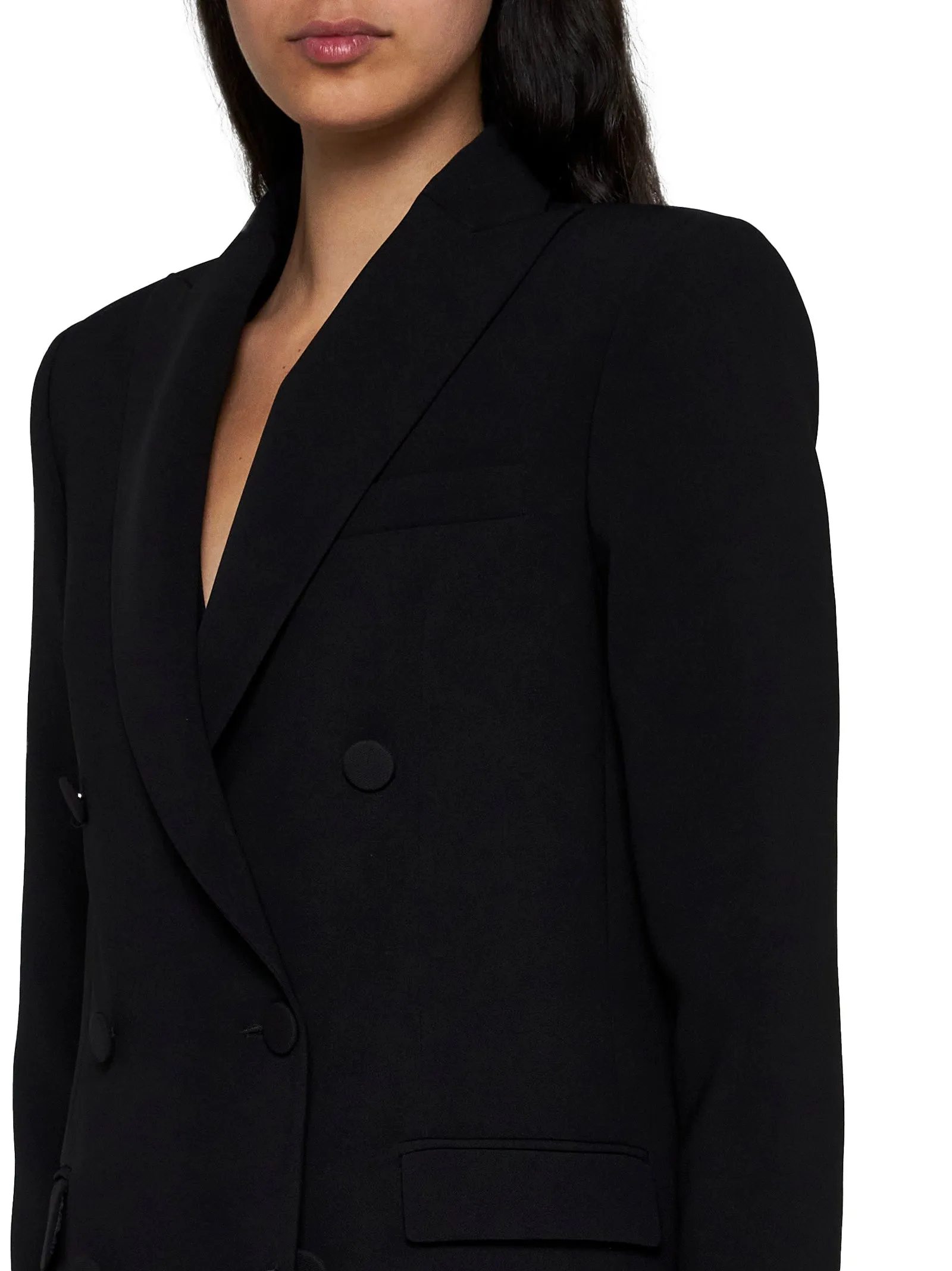 Black Cady Glotti Double-Breasted Blazer sold by Lord & Taylor product image thumbnail 5