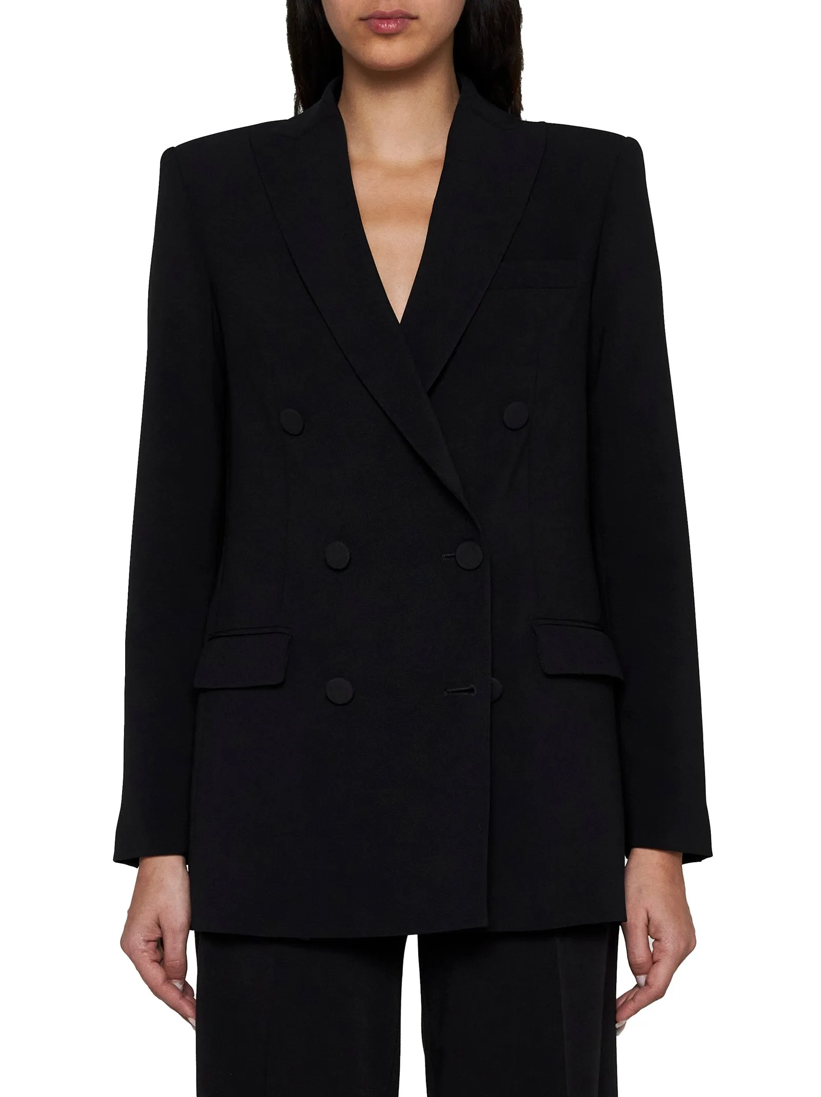 Black Cady Glotti Double-Breasted Blazer sold by Lord & Taylor product image thumbnail 3