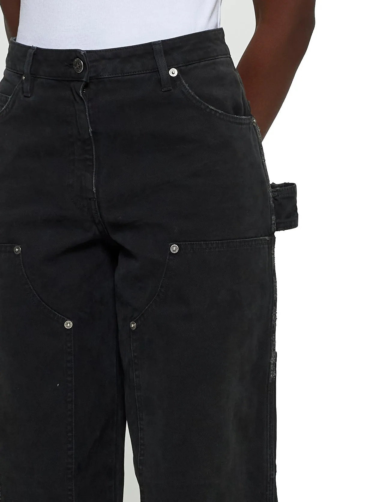 Black Denim Jeans with Patches sold by Lord & Taylor product image thumbnail 5