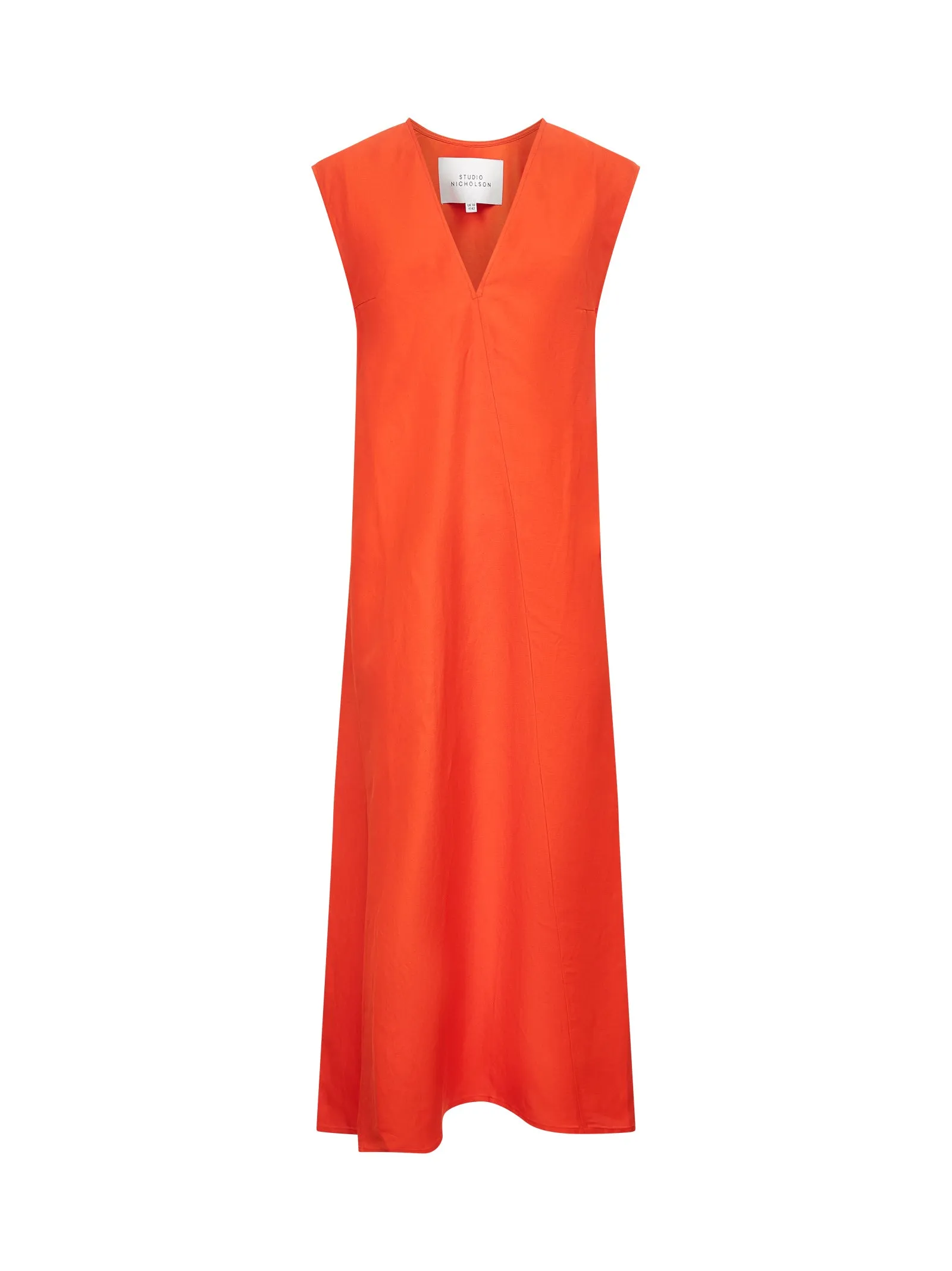 Orange Linen Blend Lise Midi Dress sold by Lord & Taylor