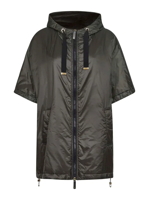 Black Greenci Hooded Padded Cape sold by Lord & Taylor