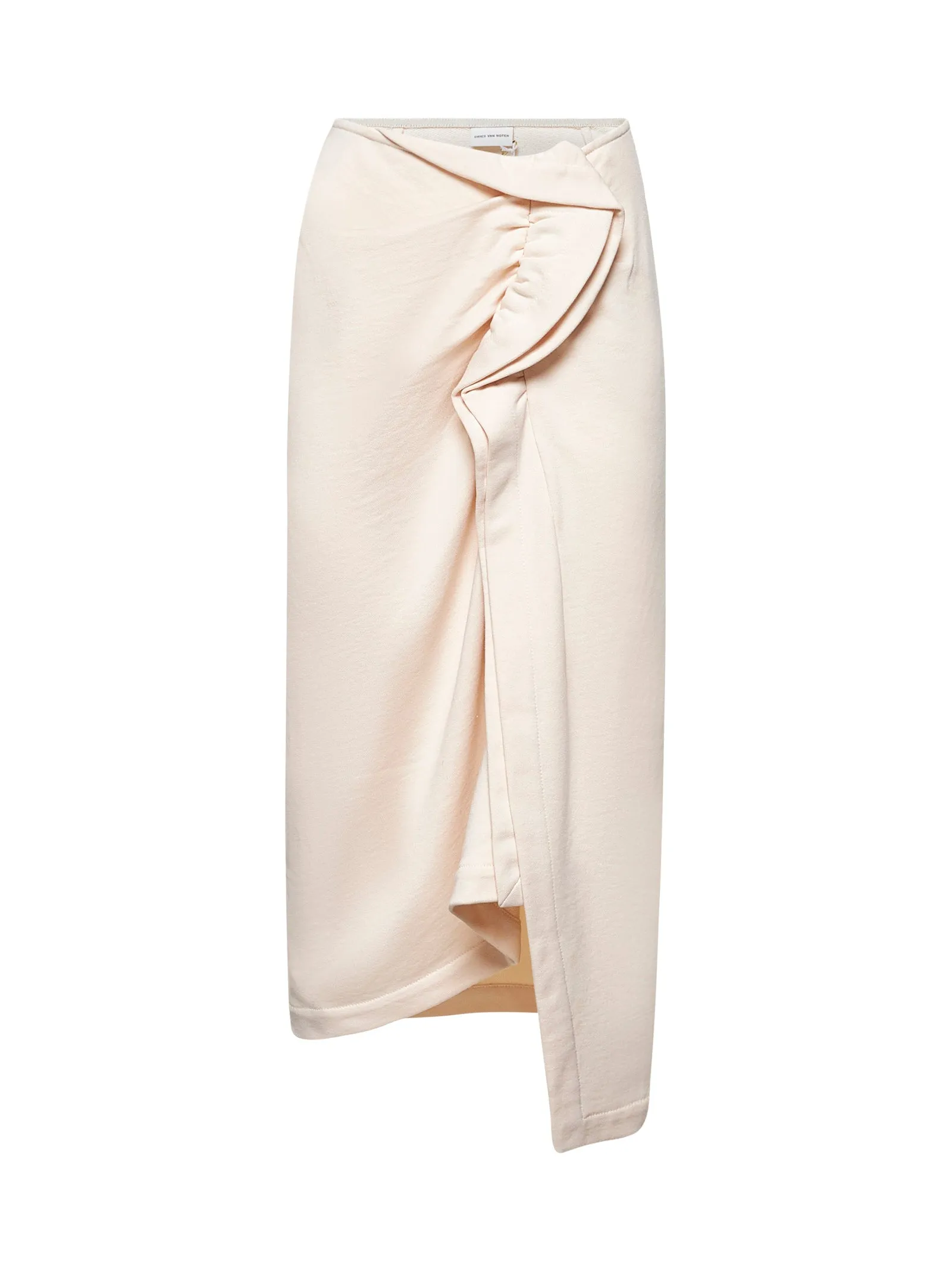 Ecru Cotton Draped Midi Skirt sold by Lord & Taylor