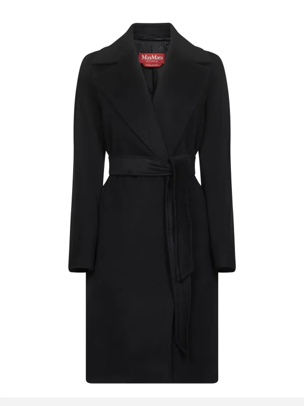 Black Broadcloth Dravenna Robe Coat sold by Lord & Taylor