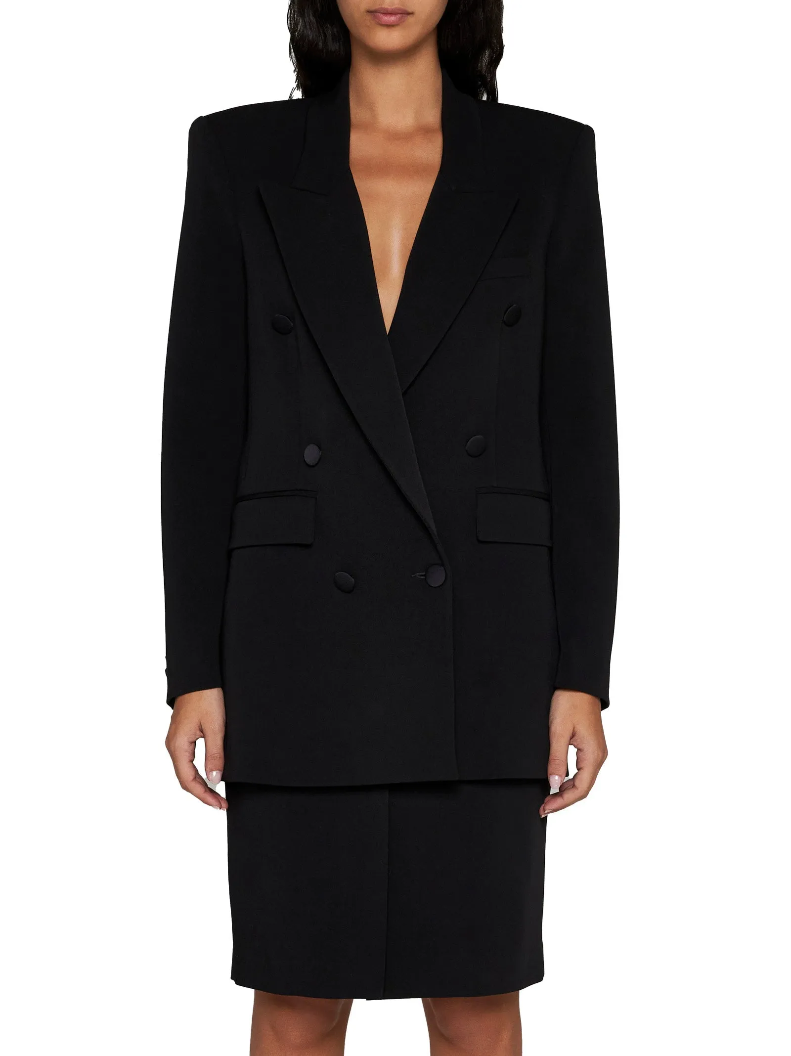 Black Cady Glicy Double-Breasted Blazer sold by Lord & Taylor product image thumbnail 2