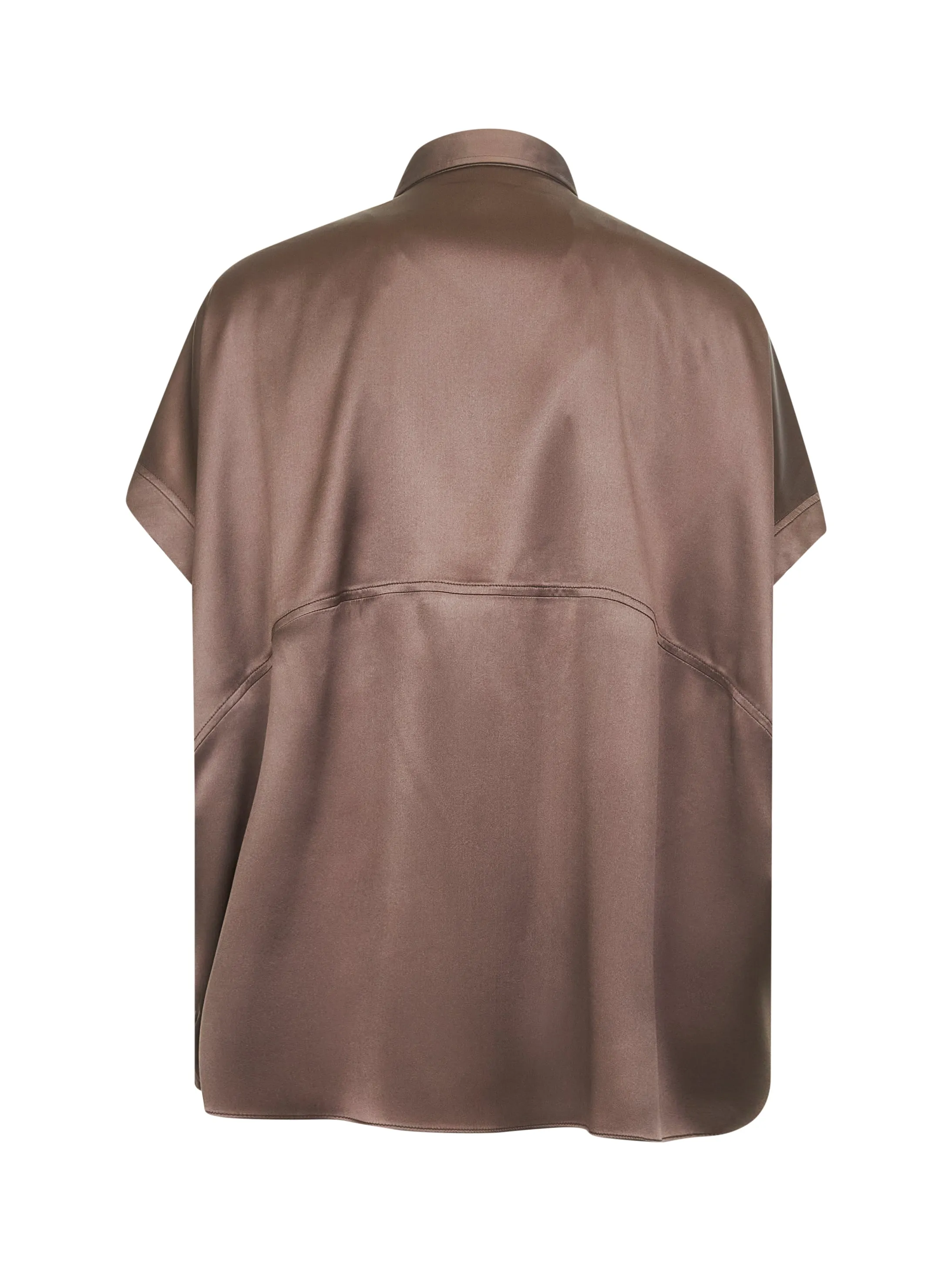Brown Satin Monili Shirt sold by Lord & Taylor product image thumbnail 2