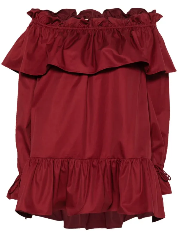 Saint Laurent ruffled cotton mini dress sold by Lord & Taylor