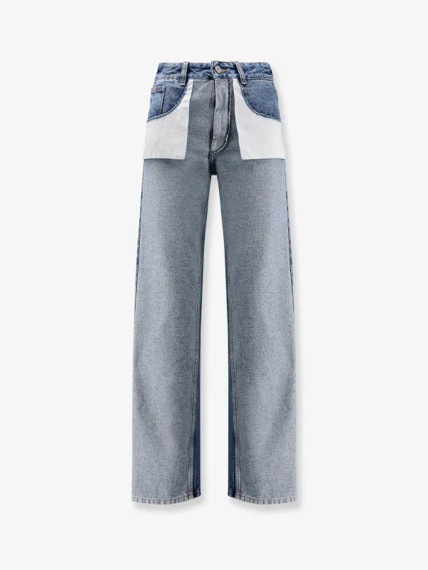 Straight Leg Jeans with Reverse Pockets sold by Lord & Taylor