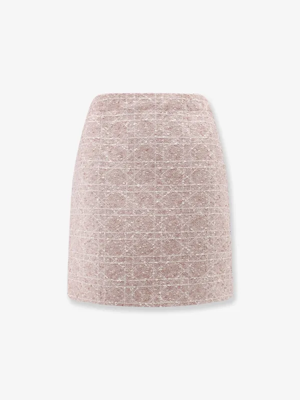Macrocannage cotton blend tweed mini skirt sold by Lord & Taylor