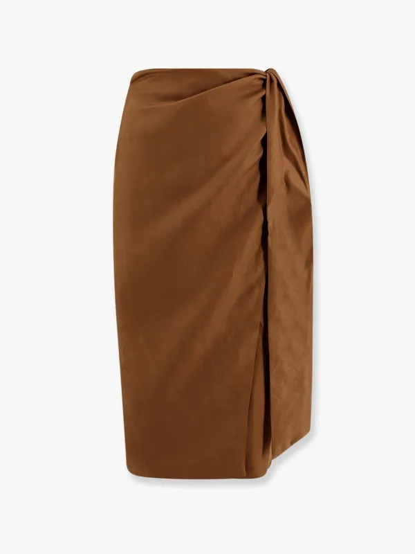 Tequila linen and silk twill pencil skirt sold by Lord & Taylor