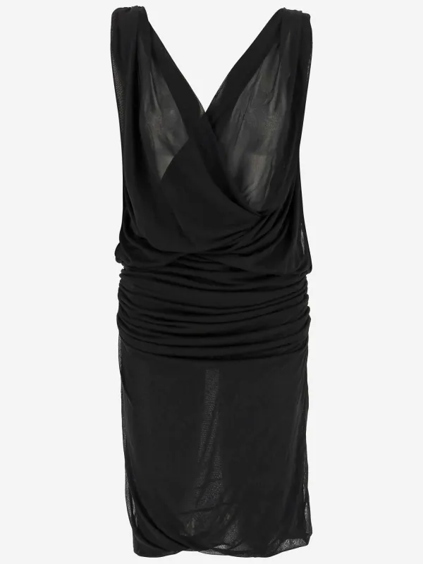 VISCOSE DRAPED MIDI DRESS sold by Lord & Taylor