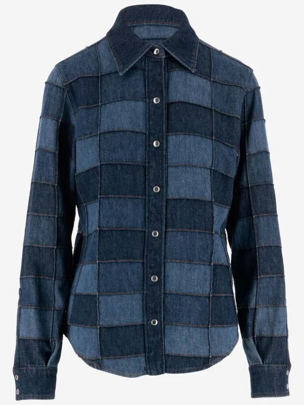 DENIM PATCHWORK SHIRT sold by Lord & Taylor