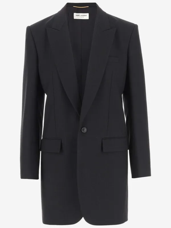 Long Wool Gabardine Jacket sold by Lord & Taylor