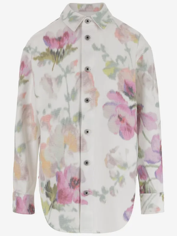 COTTON DENIM SHIRT WITH FLORAL PATTERN sold by Lord & Taylor