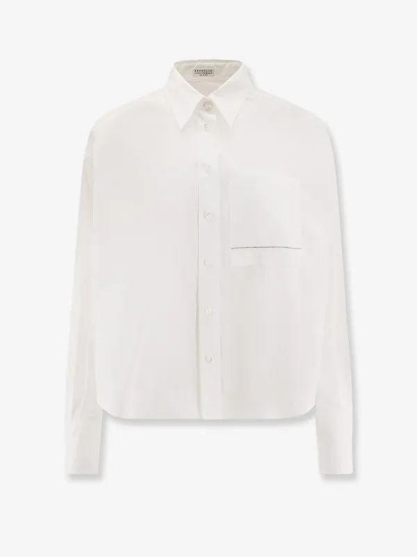 Cotton blend shirt with monili detail sold by Lord & Taylor