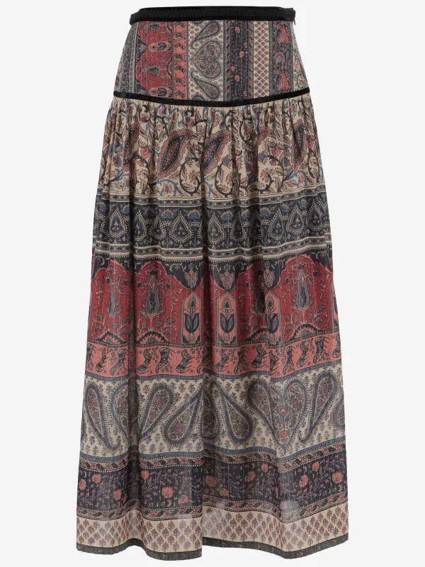 Lamé muslin midi skirt sold by Lord & Taylor
