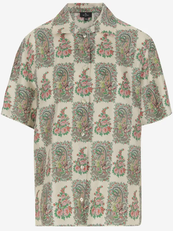 SILK SHIRT WITH FLORAL PRINT sold by Lord & Taylor