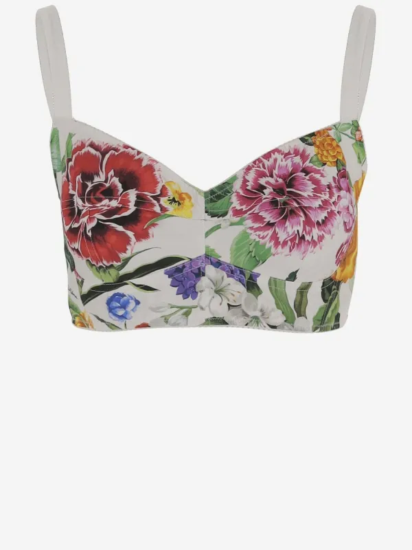 STRETCH COTTON BLEND TOP WITH FLORAL PATTERN made by Lord & Taylor