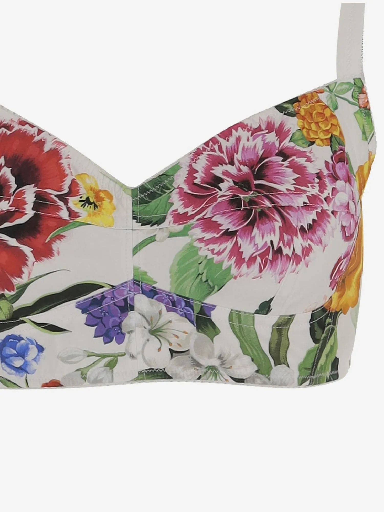 STRETCH COTTON BLEND TOP WITH FLORAL PATTERN sold by Lord & Taylor product image thumbnail 3
