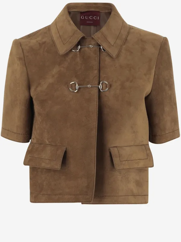 Suede Leather Jacket with Horsebit sold by Lord & Taylor