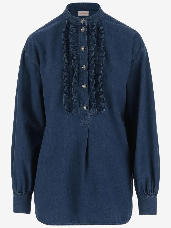 Cotton Denim Shirt made by Valentino