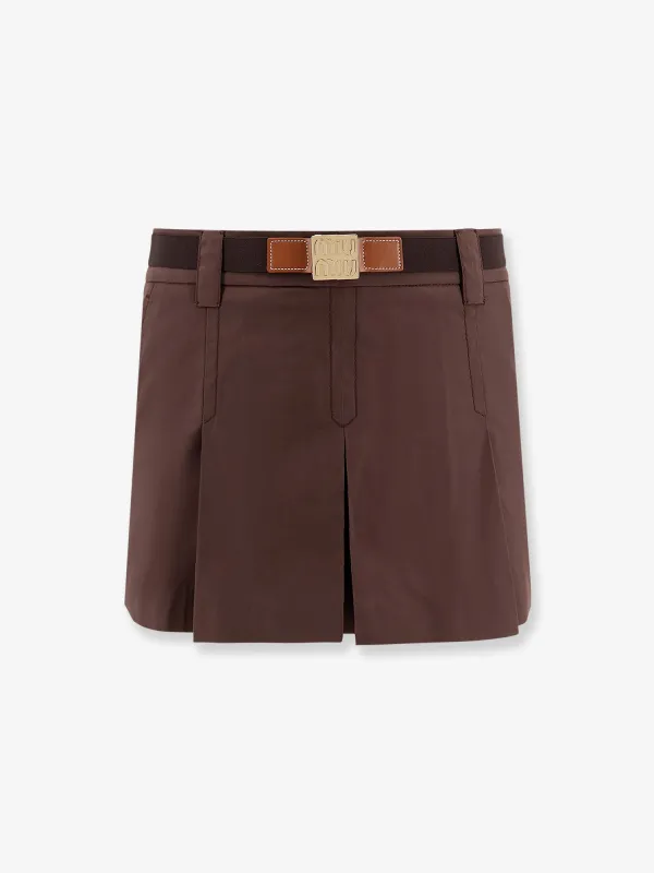Panama Pleated Mini Skirt with Belt sold by Lord & Taylor