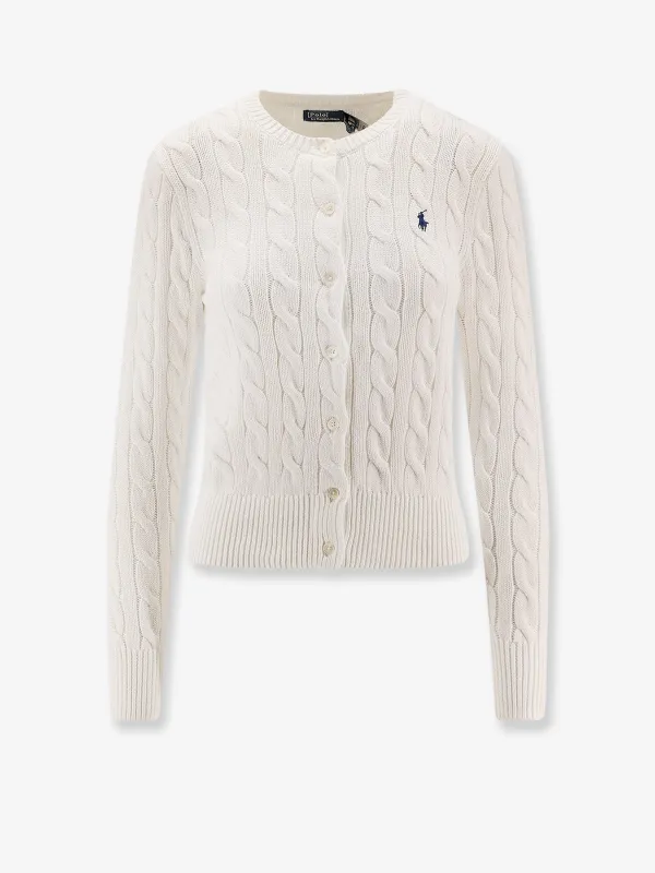 Cotton Cardigan with Contrasting Logo sold by Lord & Taylor