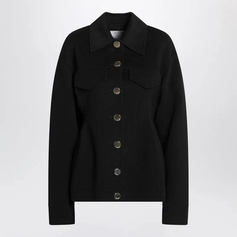 Single-breasted black wool jacket sold by Lord & Taylor