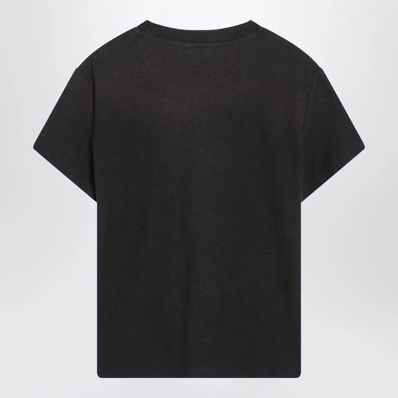 Faded black cotton T-shirt with logo sold by Lord & Taylor product image thumbnail 2