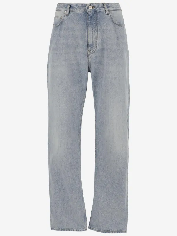 COTTON DENIM BAGGY JEANS sold by Lord & Taylor