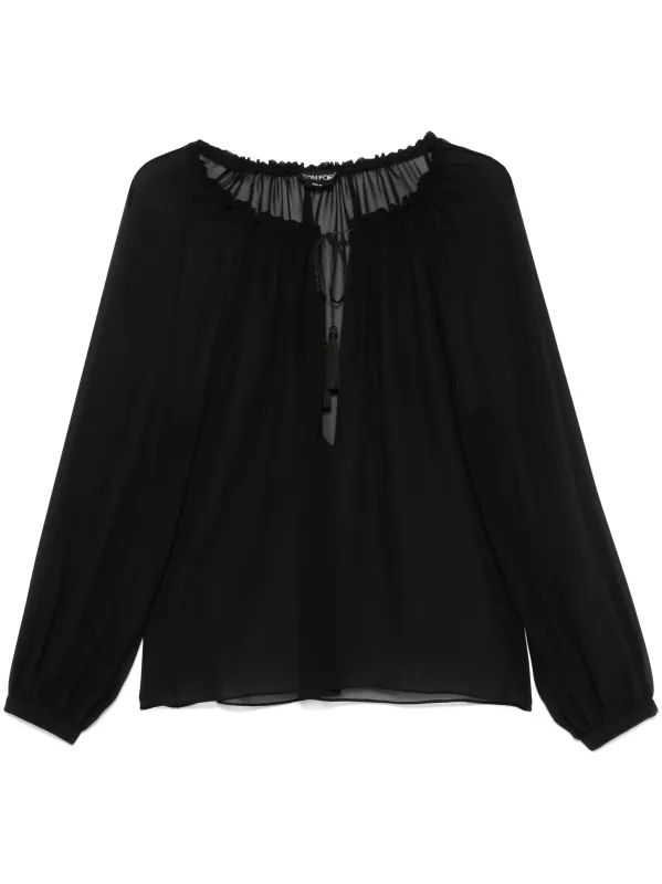 Tom Ford Blouse with Ruffles sold by Lord & Taylor