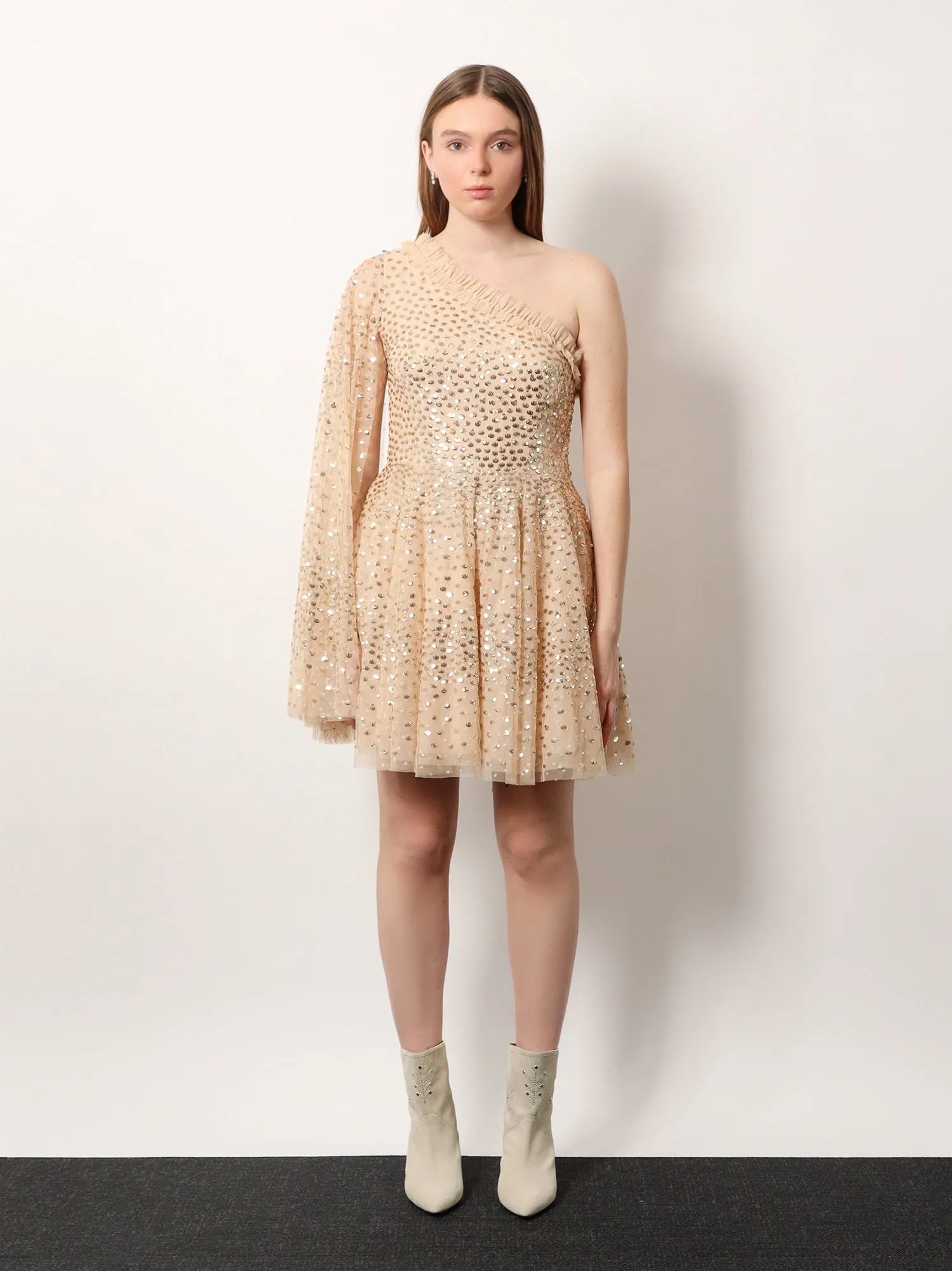 One-Shoulder Mini Dress with Sequins sold by Lord & Taylor product image thumbnail 3