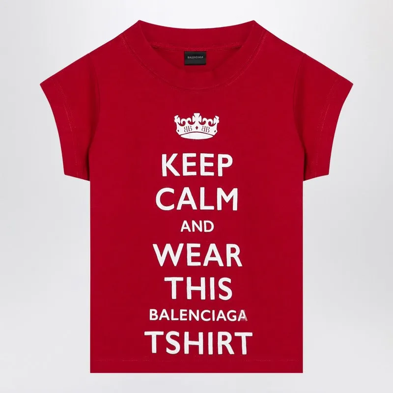 Red cropped t-shirt Keep Calm sold by Lord & Taylor