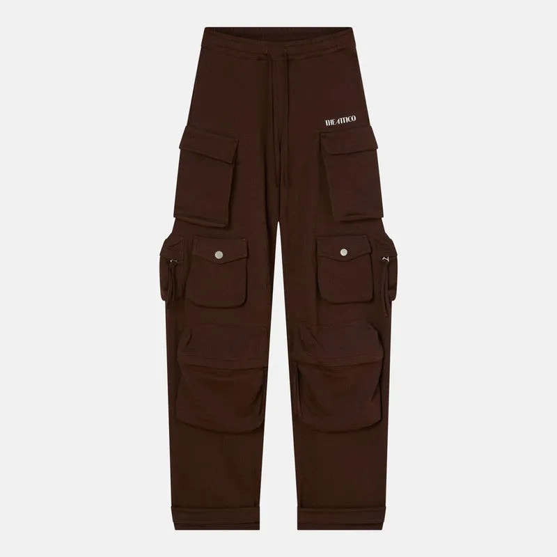 Brown Fern cargo pants made by The Attico