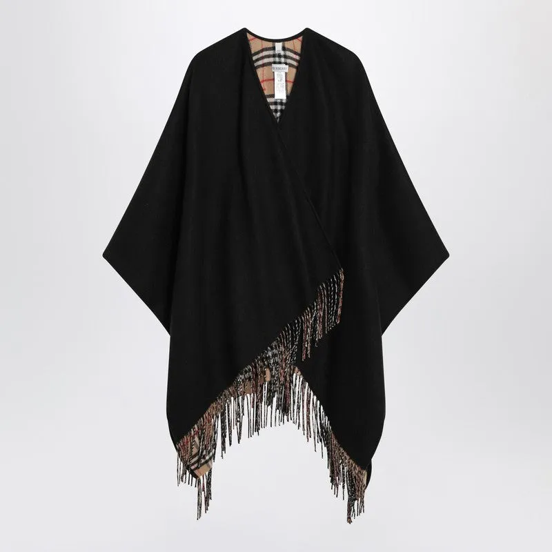 Black wool cape with Check pattern sold by Lord & Taylor