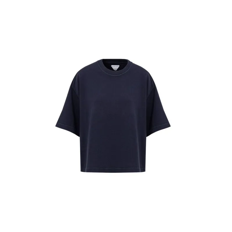 Blue Cotton T-Shirt made by Bottega Veneta