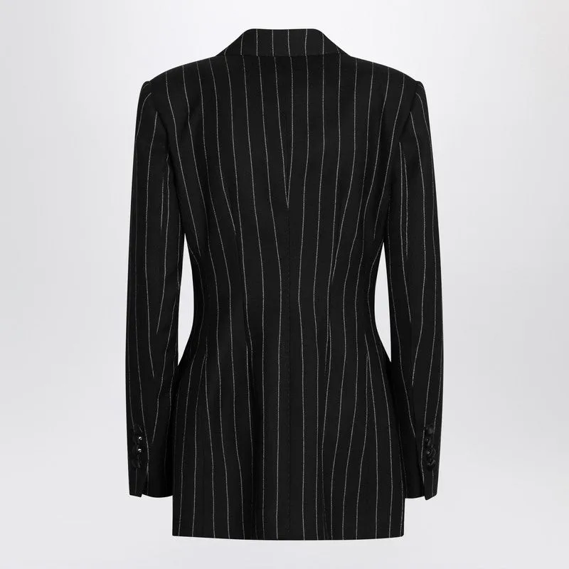 Dolce&Gabbana Double-breasted black pinstriped jacket sold by Lord & Taylor product image thumbnail 2