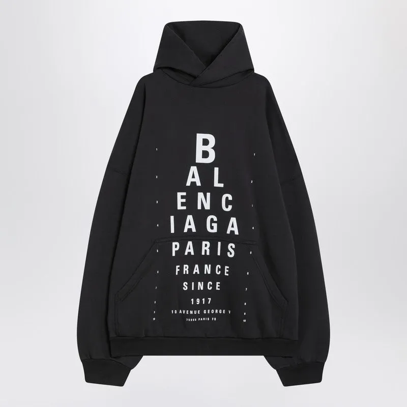 Balenciaga Optical black washed oversized hoodie sold by Lord & Taylor