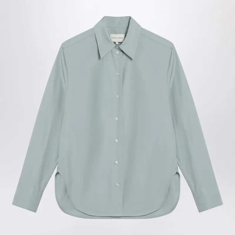 Gray fog shirt in cotton sold by Lord & Taylor