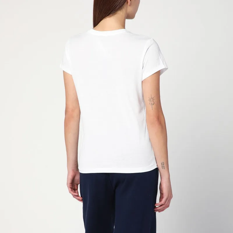 White cotton T-shirt with logo sold by Lord & Taylor product image thumbnail 2