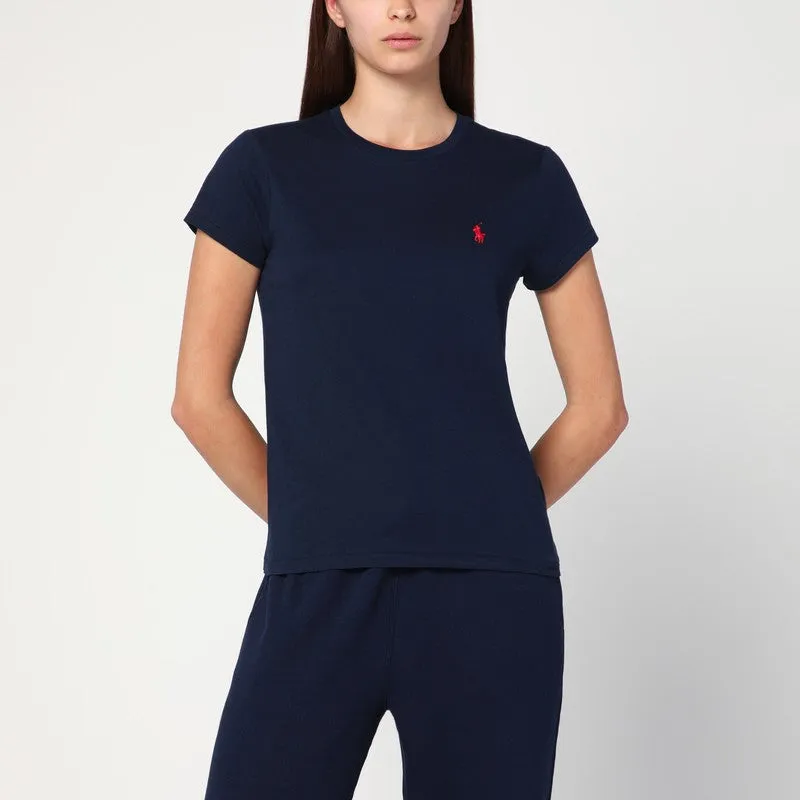 Navy blue cotton T-shirt with logo sold by Lord & Taylor