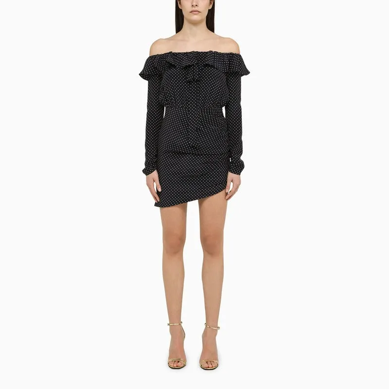 Blue silk minidress with white polka dots sold by Lord & Taylor