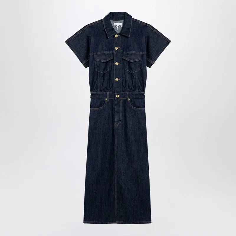Blue midi dress in organic denim sold by Lord & Taylor