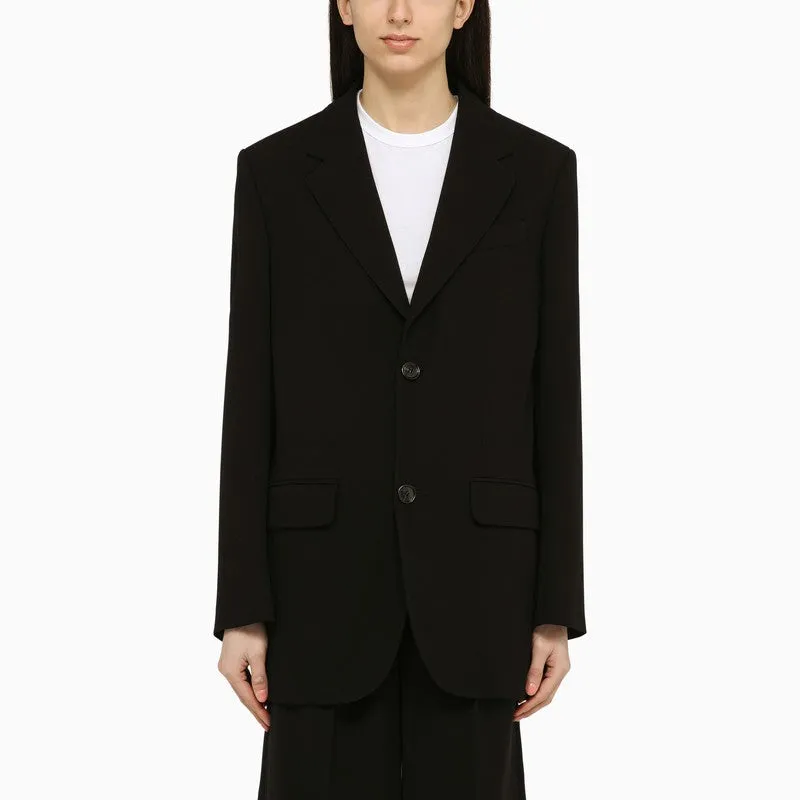 Black single-breasted jacket in wool sold by Lord & Taylor